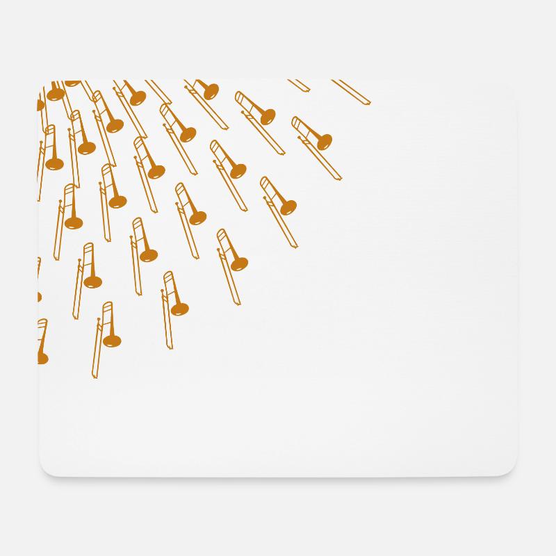 Posaune - Mousepad (Querformat) - Weiß