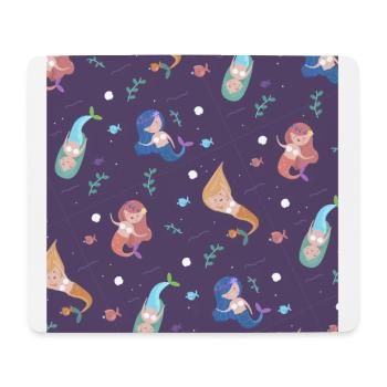Patterns of cute mermaids - Mouse Pad (horizontal) - white - Front