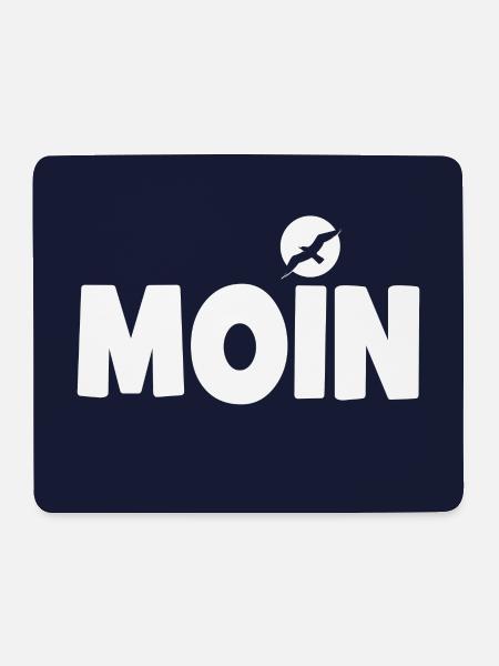 Mundschutz Maske Gesichtsmaske Moin Möwe Hamburg - Mousepad (Querformat) - Weiß