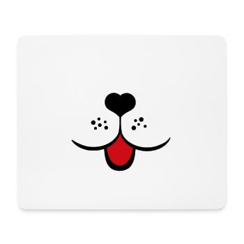 Dog Face Dogs Snout Tongue Heart Dog Nose - Mouse Pad (horizontal) - white - Front