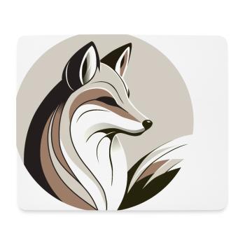 Fuchs im Kreis - Mousepad (Querformat) - Weiß - Vorne
