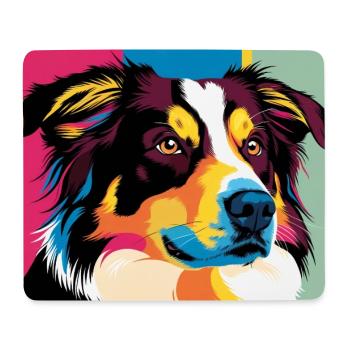 Colorful Pop Dog Portrait - Mouse Pad (horizontal) - white - Front