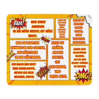 Comic-style sayings for encouragers - Mouse Pad (horizontal) - white - Front