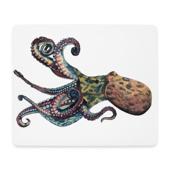Oktopus Tintenfisch - Mousepad (Querformat) - Weiß - Vorne