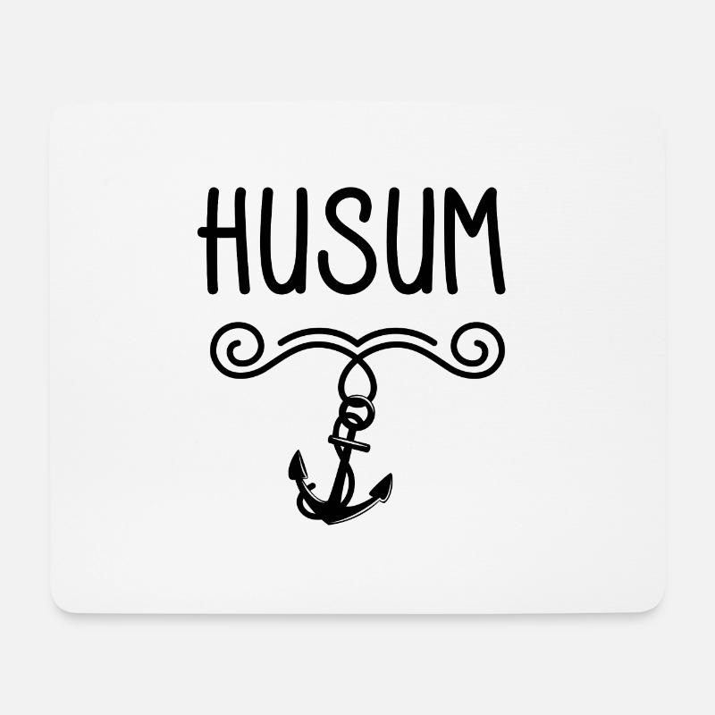 Husum - Mousepad (Querformat) - Weiß