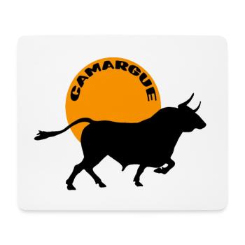 Sonnenuntergang im Camargue-Stier - Mousepad (Querformat) - Weiß - Vorne