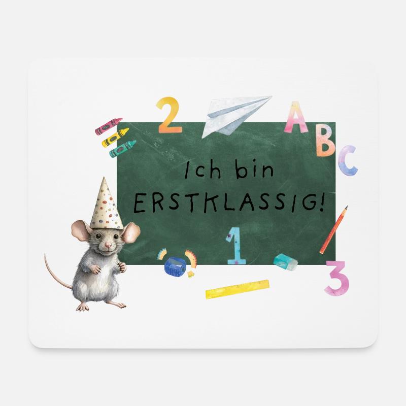Einschulung - Mousepad (Querformat) - Weiß
