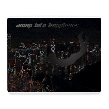 Jump into happiness. Spring ins Glück. - Mousepad (Querformat) - Weiß - Vorne