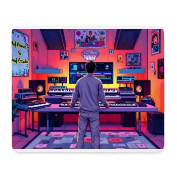 Ma maison est mon atelier n°11 - Tapis de souris (format paysage) - blanc - Devant
