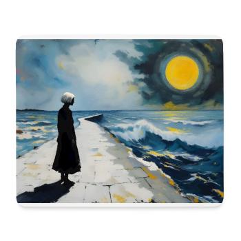 Mama am Strand 5 - Mousepad (Querformat) - Weiß - Vorne