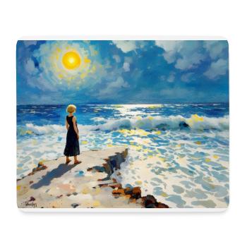 Mom on the Beach 12 - Mouse Pad (horizontal) - white - Front
