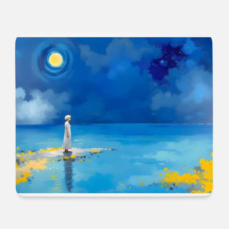 Mama am Strand 13 - Mousepad (Querformat) - Weiß