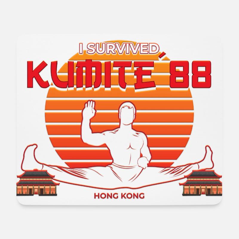 Ich überlebte Kumite 88 | Hong Kong Kampfsport - Mousepad (Querformat) - Weiß