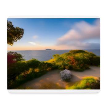 Wandern in den Dünen am Meer - Mousepad (Querformat) - Weiß - Vorne