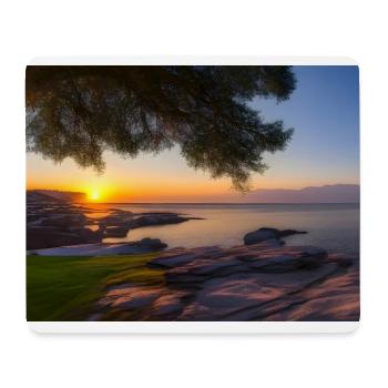 Sonnenuntergang - Die Stille am Meer - Mousepad (Querformat) - Weiß - Vorne