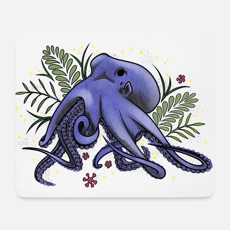Oktopus - Under the sea - Mousepad (Querformat) - Weiß