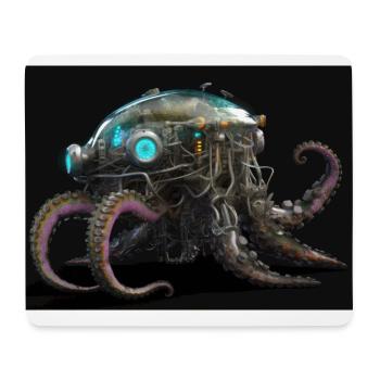 Neon Octopus - Mouse Pad (horizontal) - white - Front