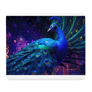 Electric Peacock - Mouse Pad (horizontal) - white - Front