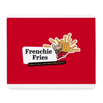 Frenchie Fries rot - Mousepad (Querformat) - Weiß - Vorne