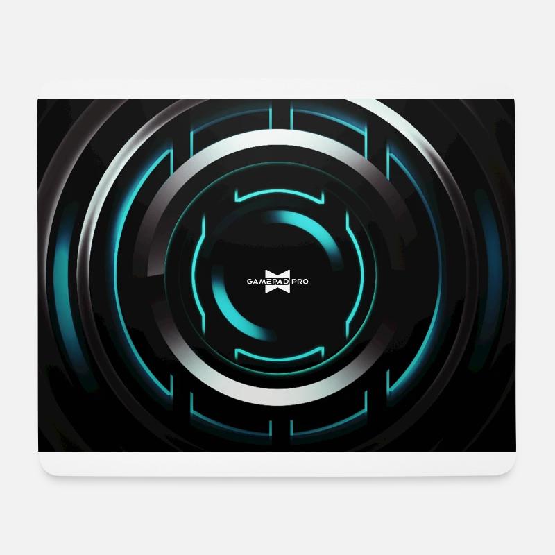 Abstract Gaming Mousepad | Circle Base - Mouse Pad (horizontal) - white