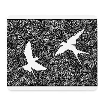 Schwalben / Seeschwalben im Flug - Mousepad (Querformat) - Weiß - Vorne