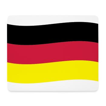 Deutschland Fahne Deutschlandfahne - Mousepad (Querformat) - Weiß - Vorne