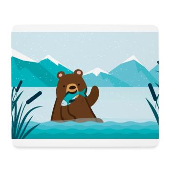 The grizzly bear - Mouse Pad (horizontal) - white - Front
