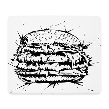 Burger - Tapis de souris (format paysage) - blanc - Devant