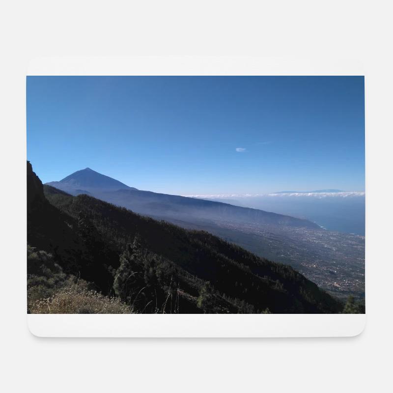 Blick auf Vulkan Telde, Teneriffa - Mousepad (Querformat) - Weiß