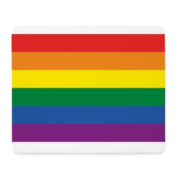 LGBT-Flagge - Gay Pride-Flagge - Mousepad (Querformat) - Weiß - Vorne