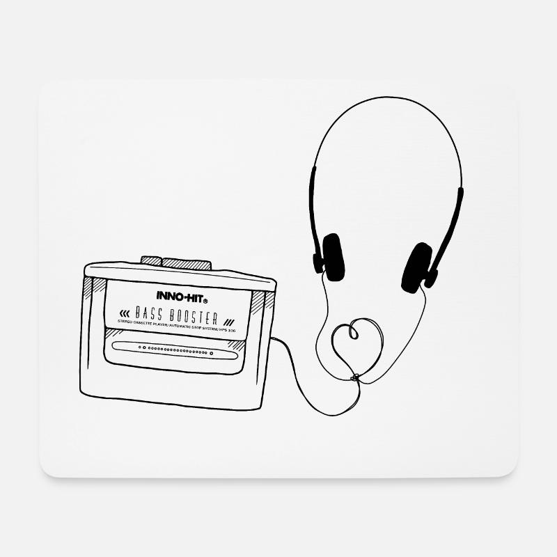 walkman - Mousepad (Querformat) - Weiß