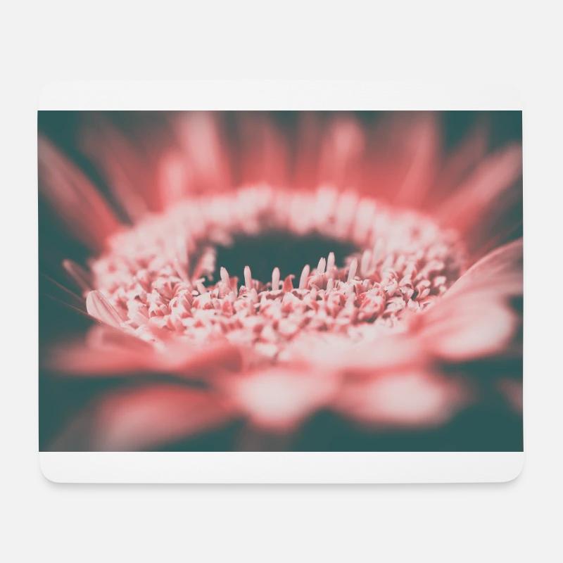 Retro Flowers - Mousepad (Querformat) - Weiß