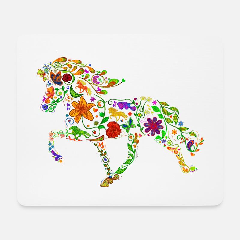 Isi Blume farbig - Mousepad (Querformat) - Weiß