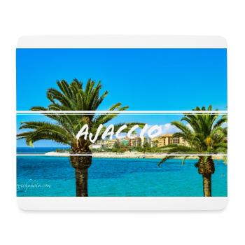 Palm trees of Ajaccio / Corsica - Mouse Pad (horizontal) - white - Front