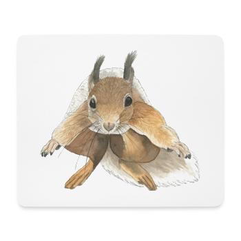 écureuil qui saute - Tapis de souris (format paysage) - blanc - Devant