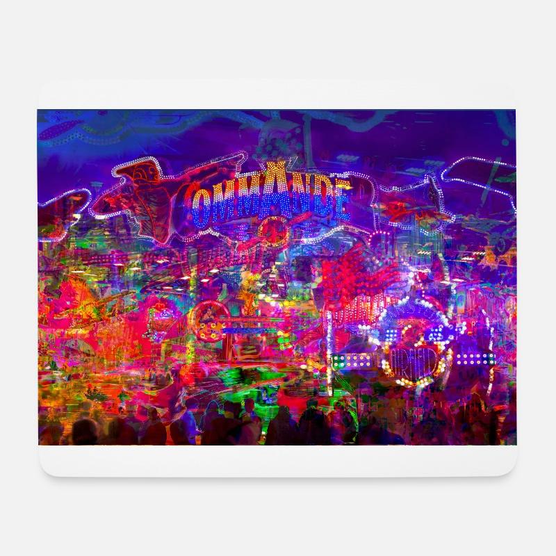 Bremer Freimarkt abstrakt, Bremen, Deutschland - Mousepad (Querformat) - Weiß