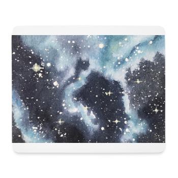 galaxy nebula galaxy nebula nerd astronomy space - Mouse Pad (horizontal) - white - Front