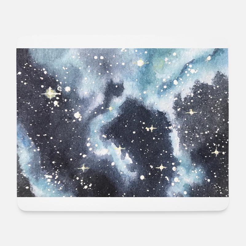 Galaxy Nebula Galaxie Nebel Nerd Astronomie space - Mousepad (Querformat) - Weiß