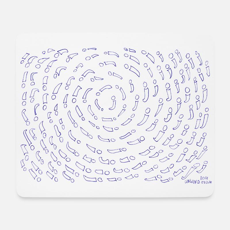 UNWIND ; SEMICOLON sei stark das Leben ist schön! - Mousepad (Querformat) - Weiß