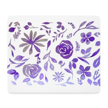 Lavis violet de plantes - Tapis de souris (format paysage) - blanc - Devant