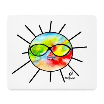 Sonnen - Brille - Mousepad (Querformat) - Weiß - Vorne