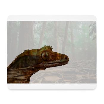 Crested Gecko Calm Forest - Mouse Pad (horizontal) - white - Front