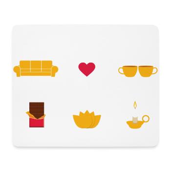Génération Hygge I Style de vie danois I Cadeau - Tapis de souris (format paysage) - blanc - Devant