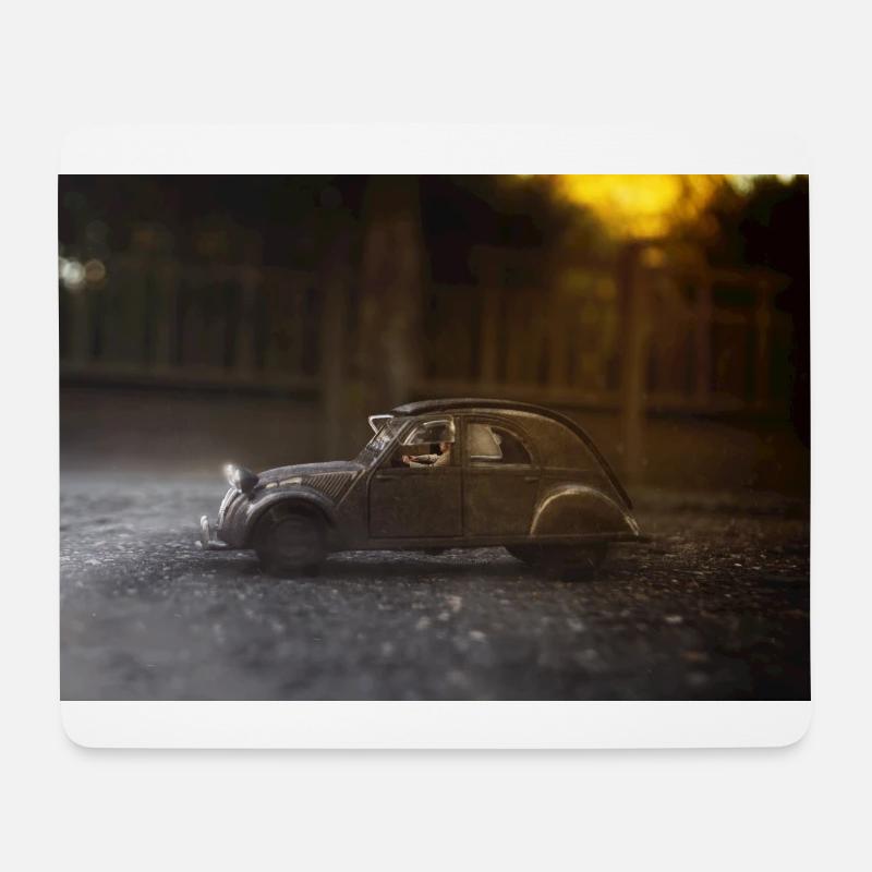 Kleines Auto - Mousepad (Querformat) - Weiß