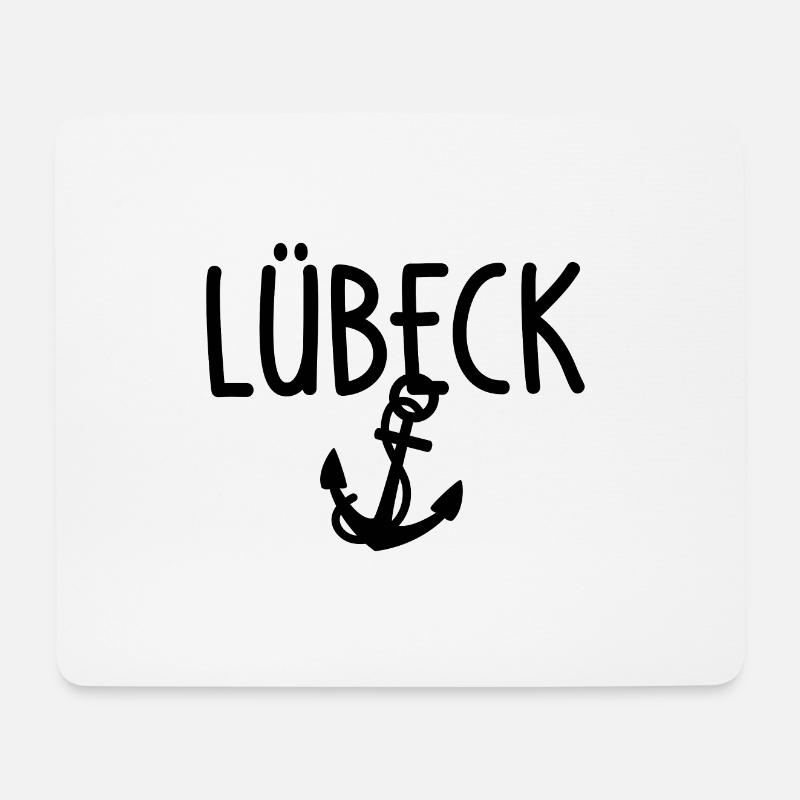 Lübeck - Mousepad (Querformat) - Weiß
