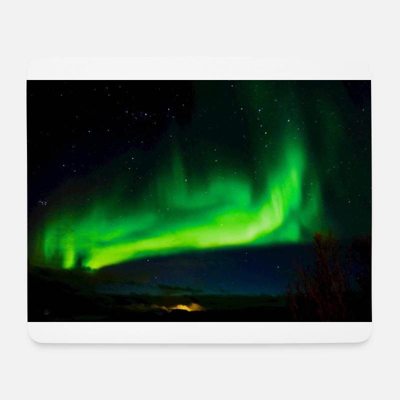 Verrückte Aurora Flare, schöne Nordlichter Crazy A - Mousepad (Querformat) - Weiß