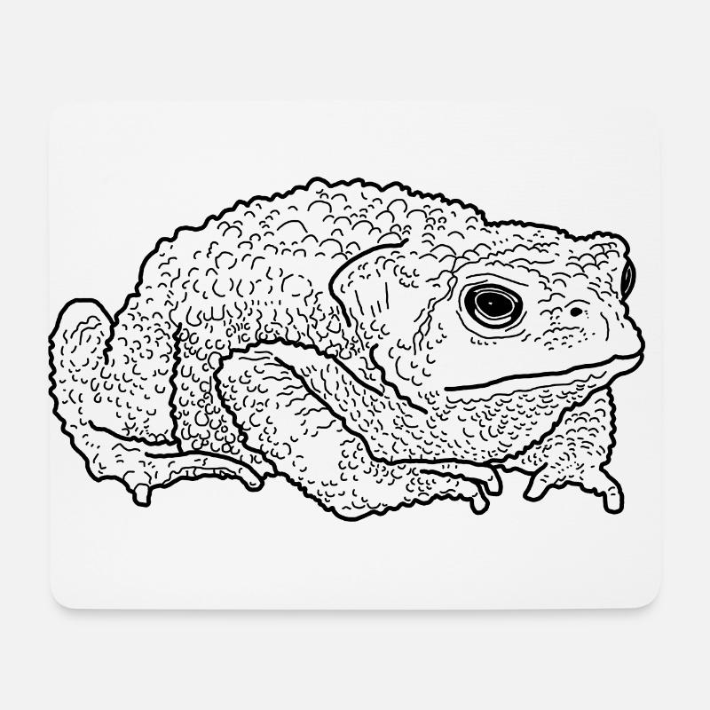 Kröte - Mousepad (Querformat) - Weiß