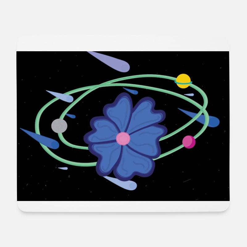 Flower Universe stars - Mouse Pad (horizontal) - white
