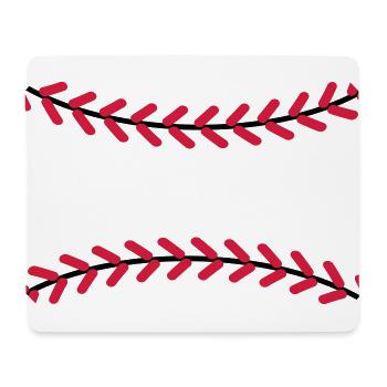 Baseball Ball - Mousepad (Querformat) - Weiß - Vorne