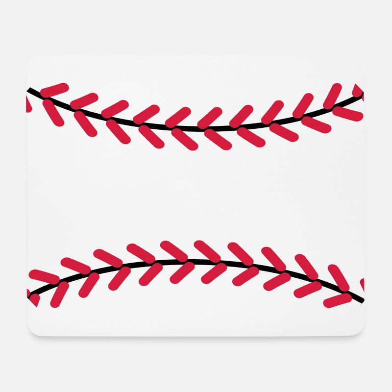 Balle de baseball - Tapis de souris (format paysage) - blanc